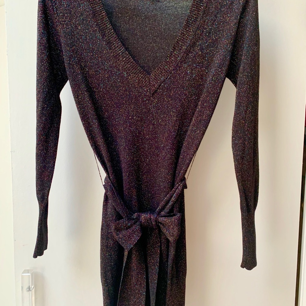 French connection black shimmer / sparkle dress - Picture 7 of 8